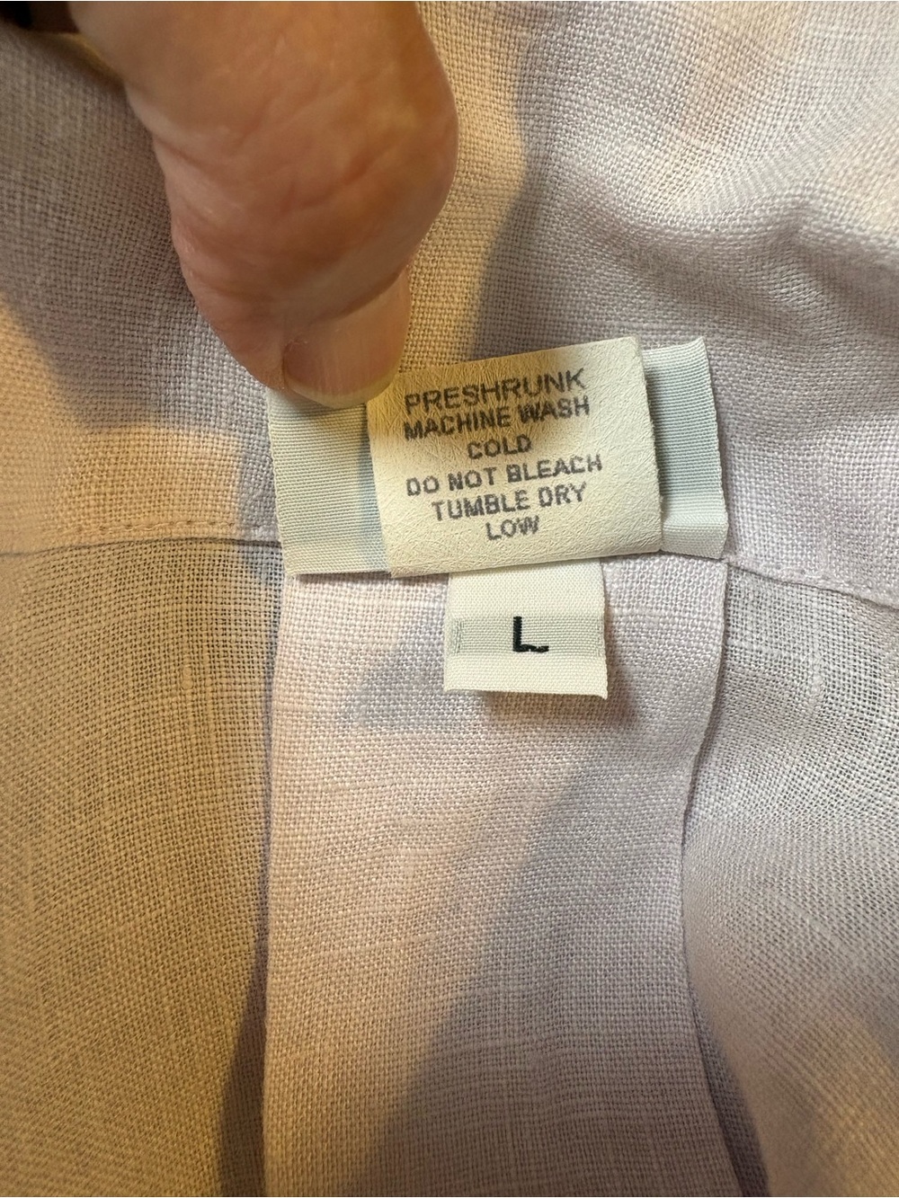 Habitat Clothes to Live on Light Pink Linen Button Front Shirt Size L - Picture 13 of 13